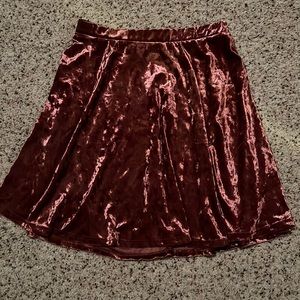 Pink Velvet Skirt